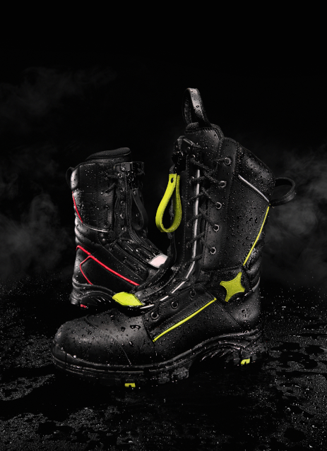 Trzewiki z Membraną Strażackie FALCON 832 Protektor Czarno-Czerwone F2